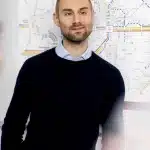 Portrait of Dominik Elsmann, Head of the Euregional Coordination Office at the Aachener Verkehrsverbund