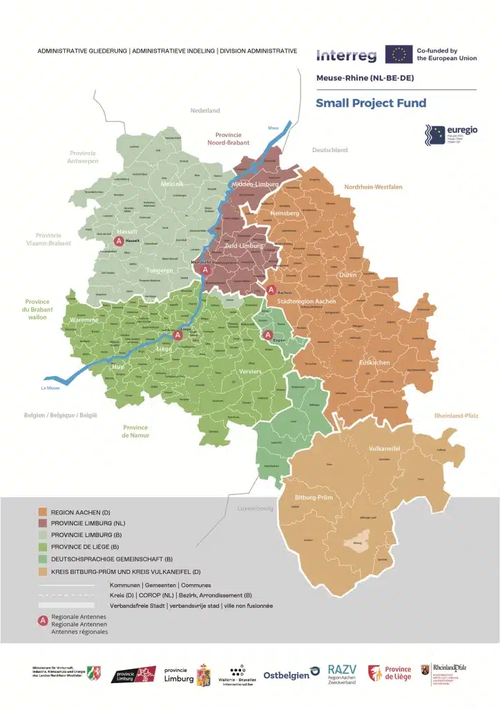 Map of the Small Project Fund programme area