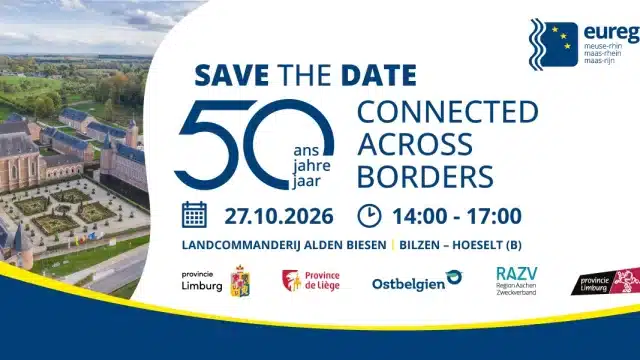 Save the date: Connected across borders, 27 October 2026, 14:00-17:00, Landcommanderij Alden Biesen, Bilzen-Hoeselt