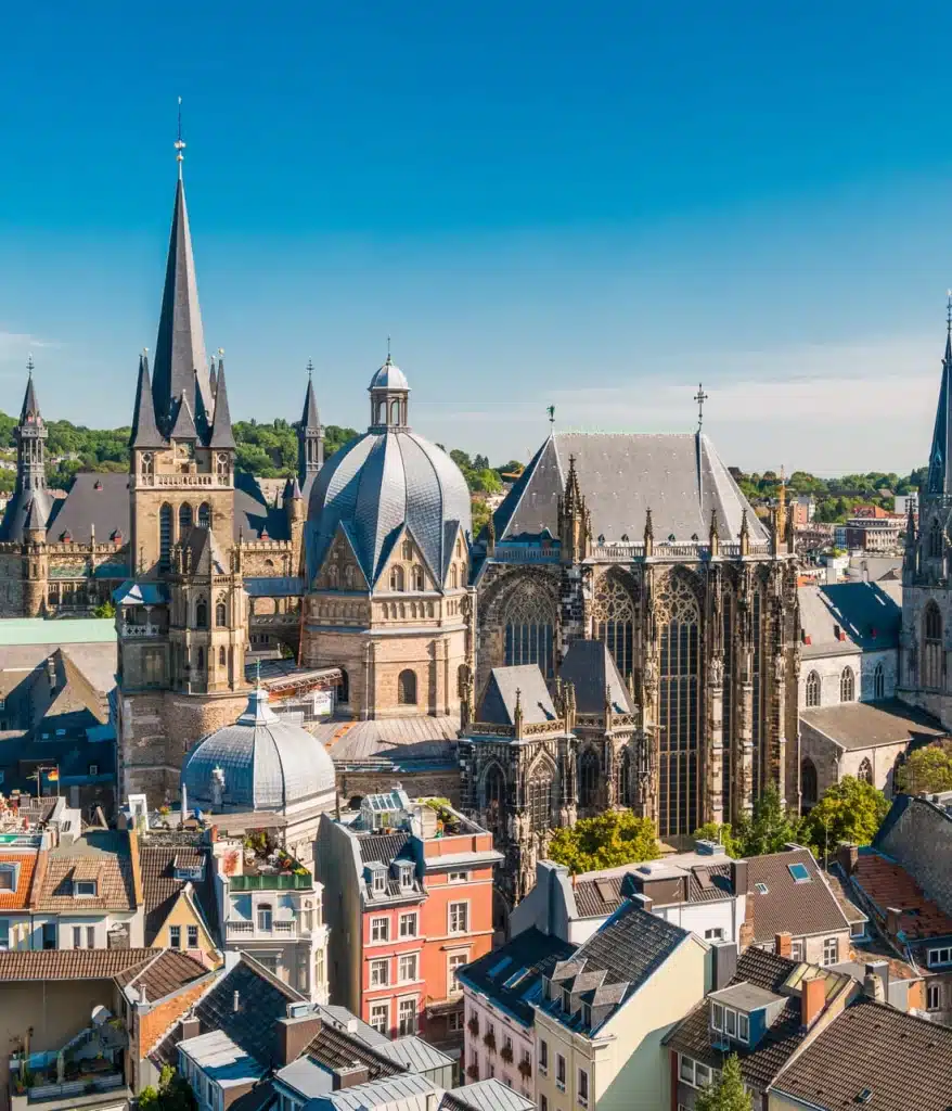 Vue d'Aix-la-Chapelle, une des régions partenaires